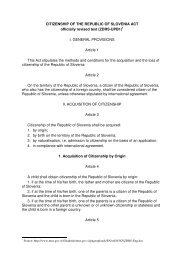 Citizenship of the Republic of Slovenia Act - EUDO Citizenship