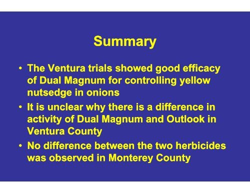 Nutsedge Control in Onions - Monterey County