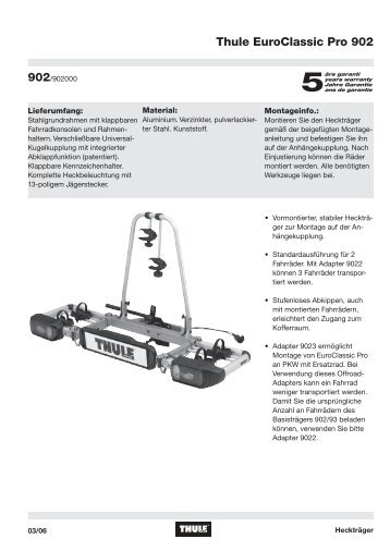 Thule EuroClassic Pro 902 - Sallmann Autoteile