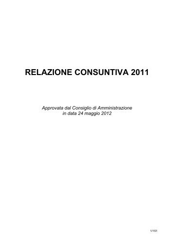 RELAZIONE CONSUNTIVA 2011 - inrim