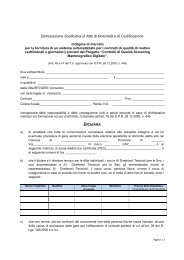 Dichiarazione Sostitutiva di Atto di NotorietÃ  e di Certificazione - IOV