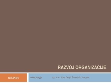 razvoj organizacije