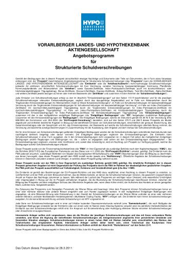 VORARLBERGER LANDES- UND HYPOTHEKENBANK ...