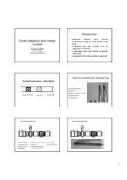 Etude subjective de la torsion oculaire Introduction - Strabisme