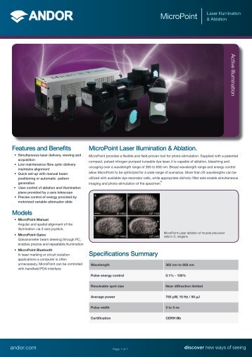 MicroPoint Specifications