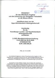 Bedingungen - Hypo Landesbank Vorarlberg