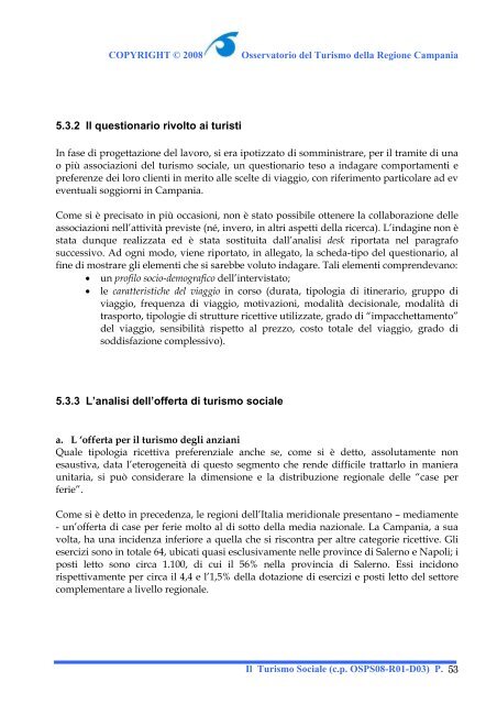 I prodotti turistici in Campania. Il turismo sociale - ONT Osservatorio ...