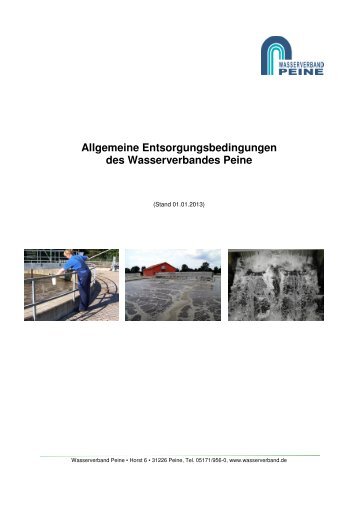 Allgemeinen Entsorgungsbedingungen (AEB) - Wasserverband Peine