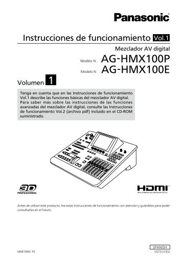 MANUAL DE USUARIO DE AG-HMX100 EN ESPAÃOL ... - Panasonic