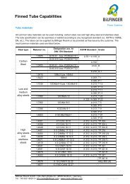 Manufacturing possibilities Hellically Finned tubes - Bilfinger Rosink ...