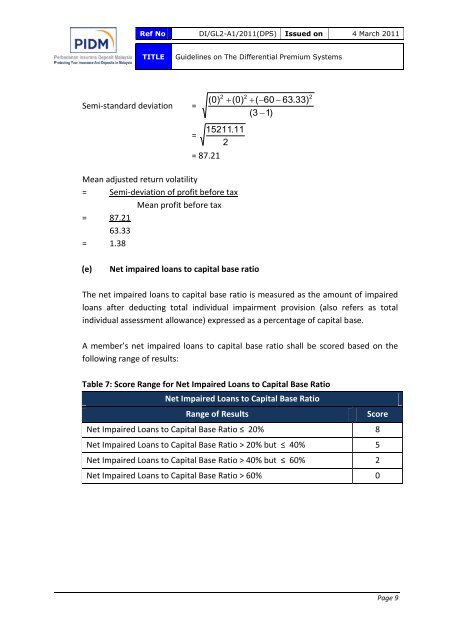 Guidelines on the Differential Premium Systems - PIDM