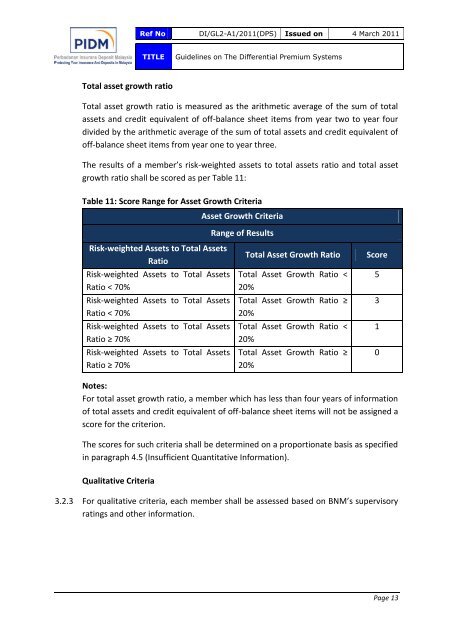 Guidelines on the Differential Premium Systems - PIDM