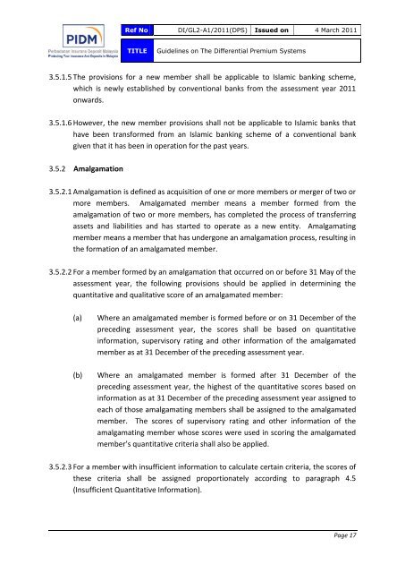 Guidelines on the Differential Premium Systems - PIDM