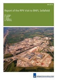 Report of the RPII Visit to BNFL Sellafield - Radiological Protection ...