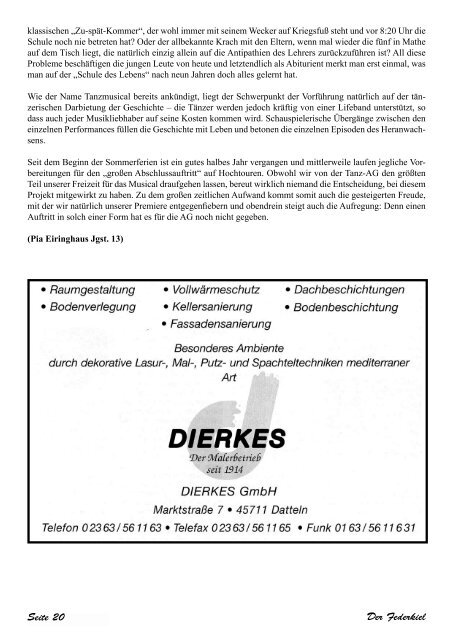 Castroper Str. 52 - 45711 Datteln - Telefon - Der Federkiel