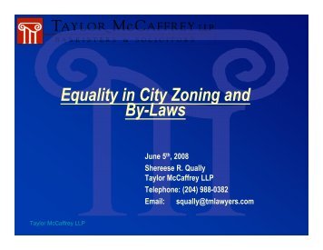 Equality in City Zoning and By-Laws - Canadian Mental Health ...