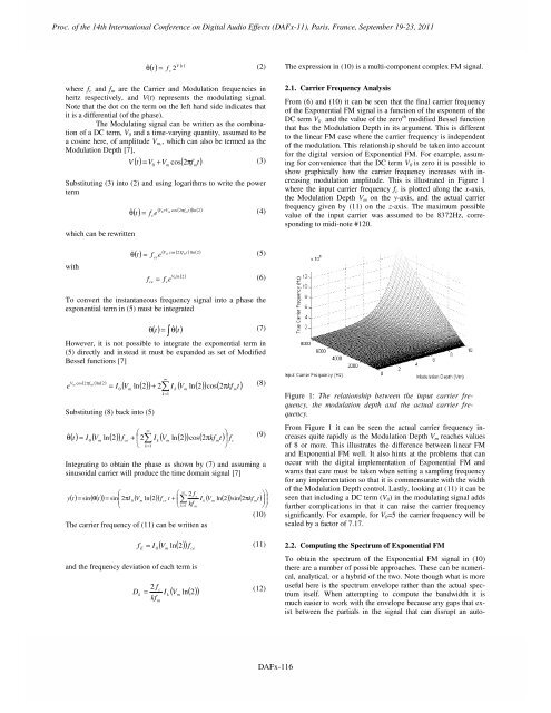 EXPONENTIAL FREQUENCY MODULATION BANDWIDTH ...