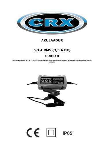 AKULAADUR 5,3 A RMS (3,5 A DC) CRX318