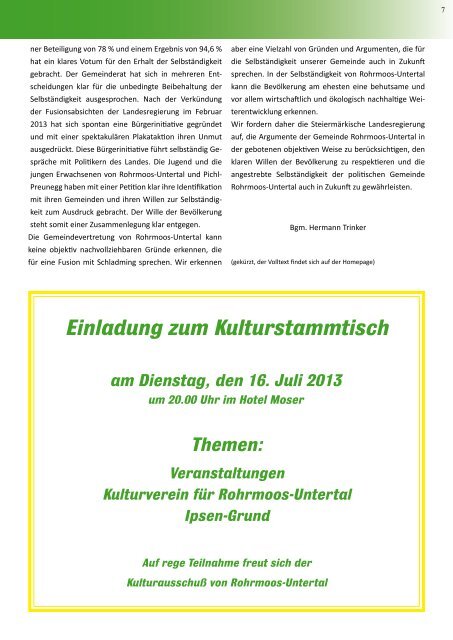 Ausgabe 3/2013 - Gemeinde Rohrmoos-Untertal