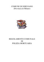 COMUNE DI NERVIANO (Provincia di Milano) REGOLAMENTO ...