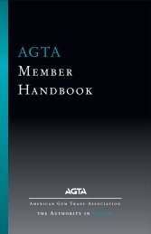 AGTA Member Handbook - American Gem Trade Association