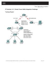 PT Activity 1.5.1: Packet Tracer Skills Integration Challenge