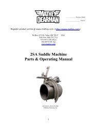 2SA Saddle Machine Parts & Operating Manual - MATHEY DEARMAN