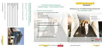 Einladung zum 10. Salzkammergut Symposium â€žVon den Besten ...