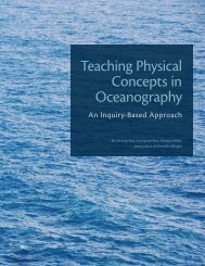 Activities from Teaching Physical Concepts in Oceanography - The ...