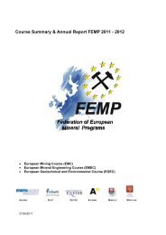 Course e Summ mary & A Annual R Report F FEMP 2 011 - 20 012