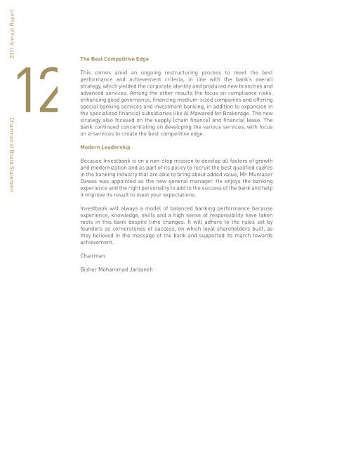 Annual Report 2011 - Jordan Investment and Finance bank