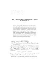 HEAT KERNEL METHOD AND FOURIER ANALYSIS ON ...