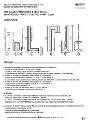 PROFIL 75, FERTIGE WAND 12,5cm Lieferumfang - Eclisse