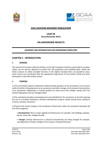 civil aviation advisory publication caap 59 on-aerodrome projects ...