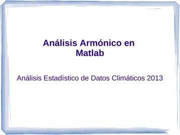 Analisis Armonico Matlab