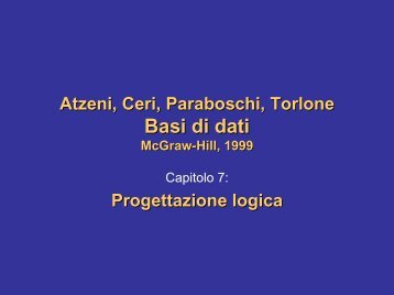 Atzeni, Ceri, Paraboschi, Torlone Basi di dati McGraw-Hill, 1999