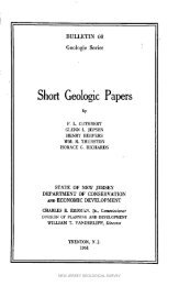 Bulletin 60. Short Geologic Papers, 1951 - State of New Jersey