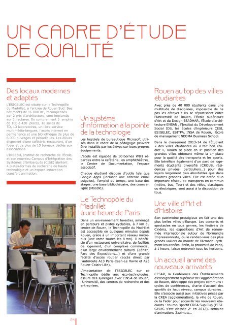 Brochure de l'ESIGELEC