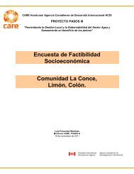 CARE Honduras/ Agencia Canadiense de ... - Pasos Honduras