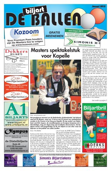 Biljartbril Masters spektakelstuk voor Kapelle - De Biljart Ballen
