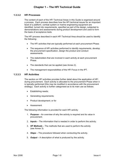 MAP-01-011 HFI Technical Guide - Human Factors Integration ...