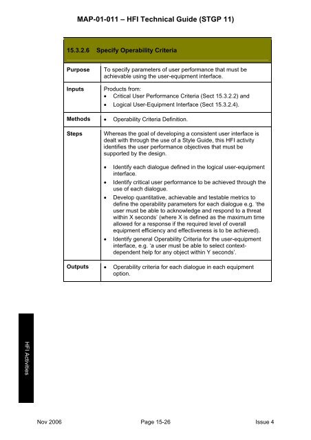 MAP-01-011 HFI Technical Guide - Human Factors Integration ...