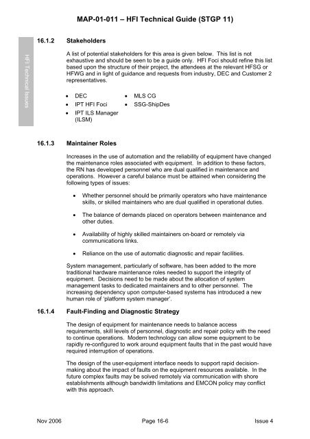 MAP-01-011 HFI Technical Guide - Human Factors Integration ...