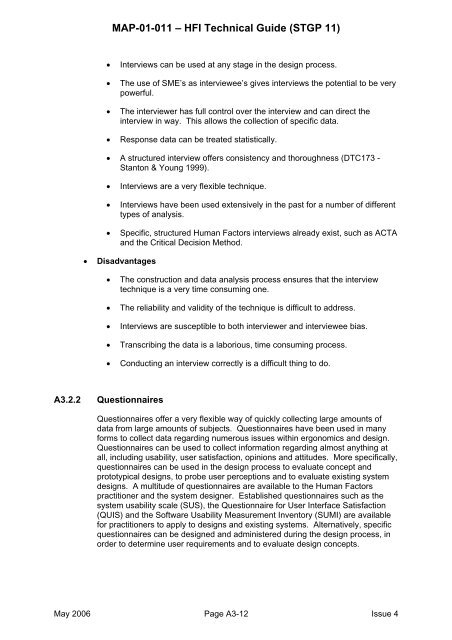 MAP-01-011 HFI Technical Guide - Human Factors Integration ...