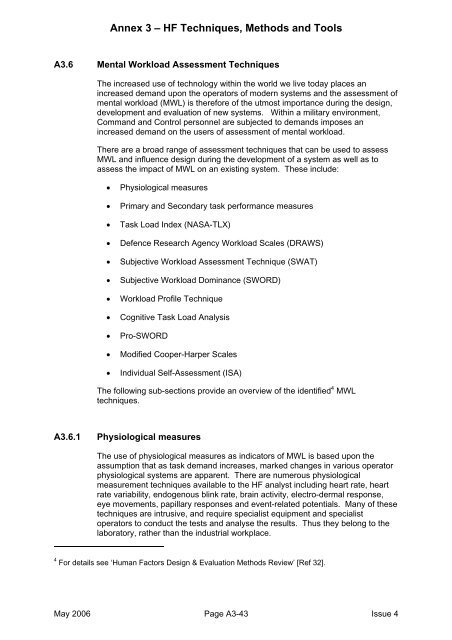 MAP-01-011 HFI Technical Guide - Human Factors Integration ...