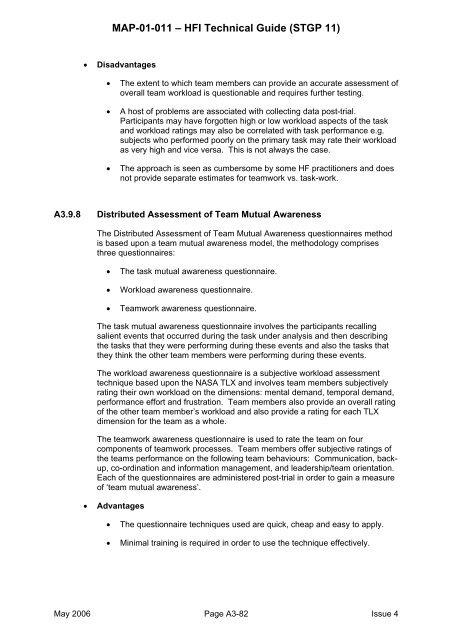 MAP-01-011 HFI Technical Guide - Human Factors Integration ...