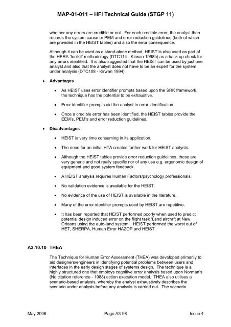 MAP-01-011 HFI Technical Guide - Human Factors Integration ...