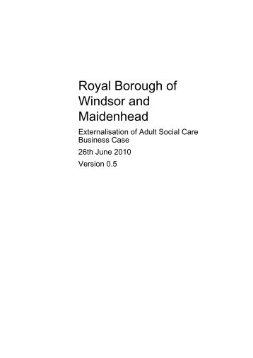 Appendix A - The Royal Borough of Windsor and Maidenhead