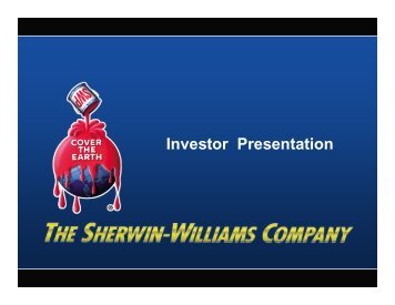 Investor Presentation - Sherwin Williams