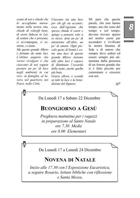 dicembre 2012 anno XXII n° 2 - Parrocchiasanfrancescolecco.it